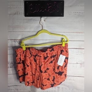 NWT Isabel Pink/ Orange Floral Maternity Shorts XL